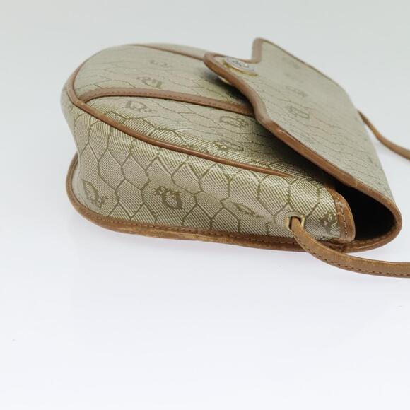 DIOR Honeycomb Canvas Shoulder Bag Pvc Beige Gold - Picture 5 of 12